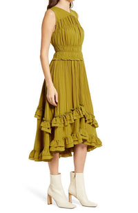 The Libby Ruched Tea Dress