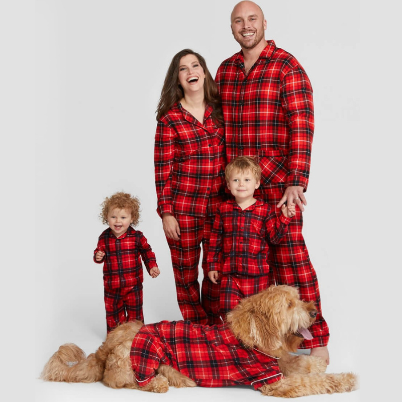 Red Plaid Family Pajamas Christmas