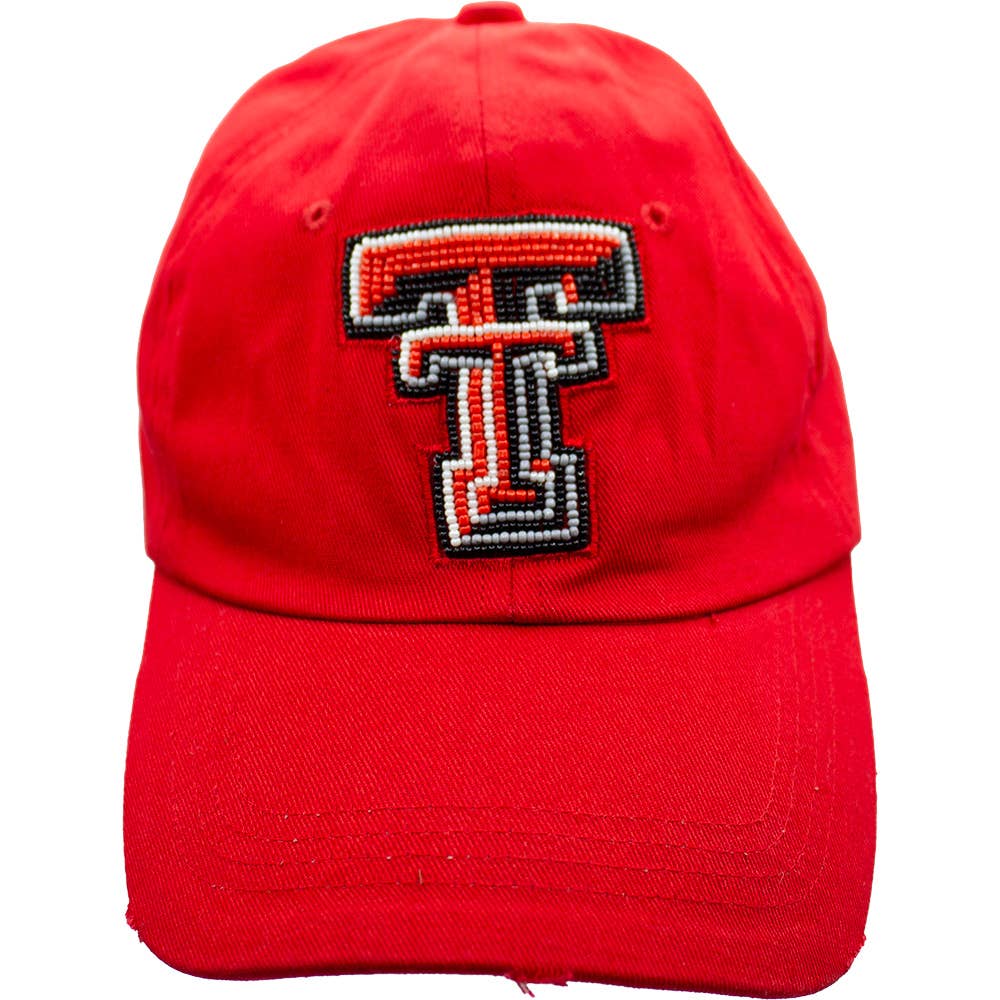 TEXAS TECH ADJUSTABLE BEADED CAP