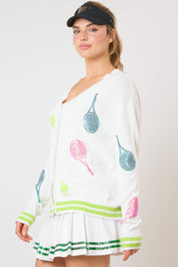 The Ace Tennis Sequins Knit Cardigan