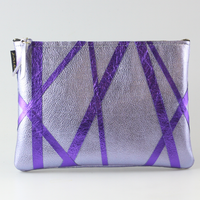 The Metallic Cross-Stripe Everyday Pouch: 2 sizes!