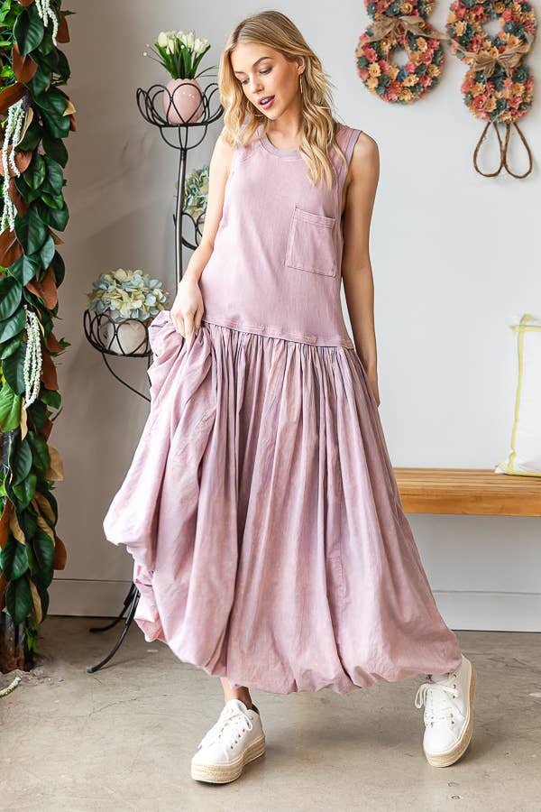 The Sonia Washed Balloon Skirt Dress