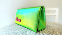 Metallic Green Love Clutch
