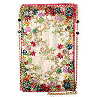 Meadow Ditsy Floral Multi Color Beaded Crossbody Phone Bag