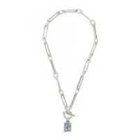 A Blue Ice Mist Crystal Necklace