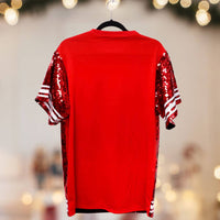 Christmas Santa Baby Sequin Jersey Top