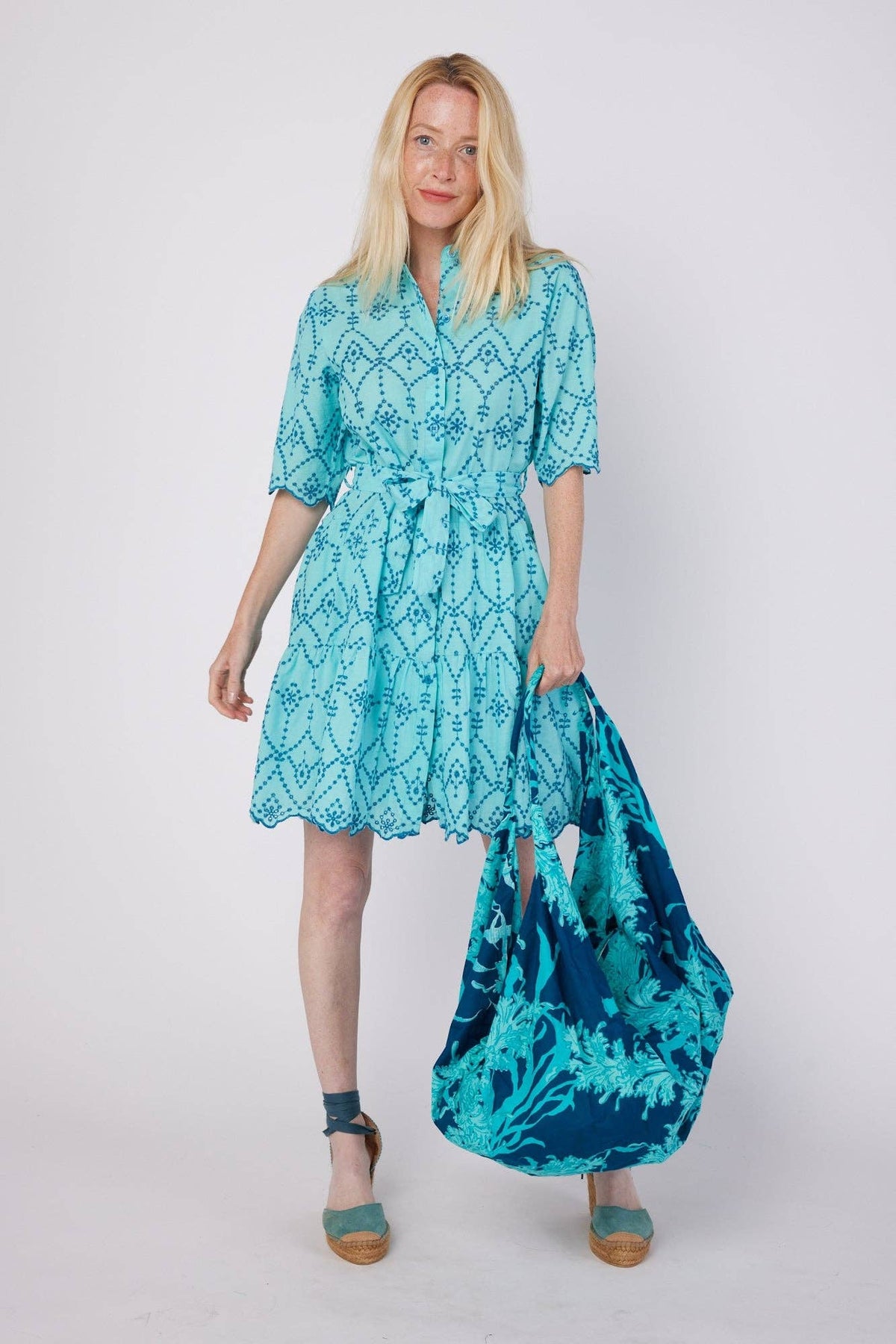 The Bella Blue Eyelet Resort Dress