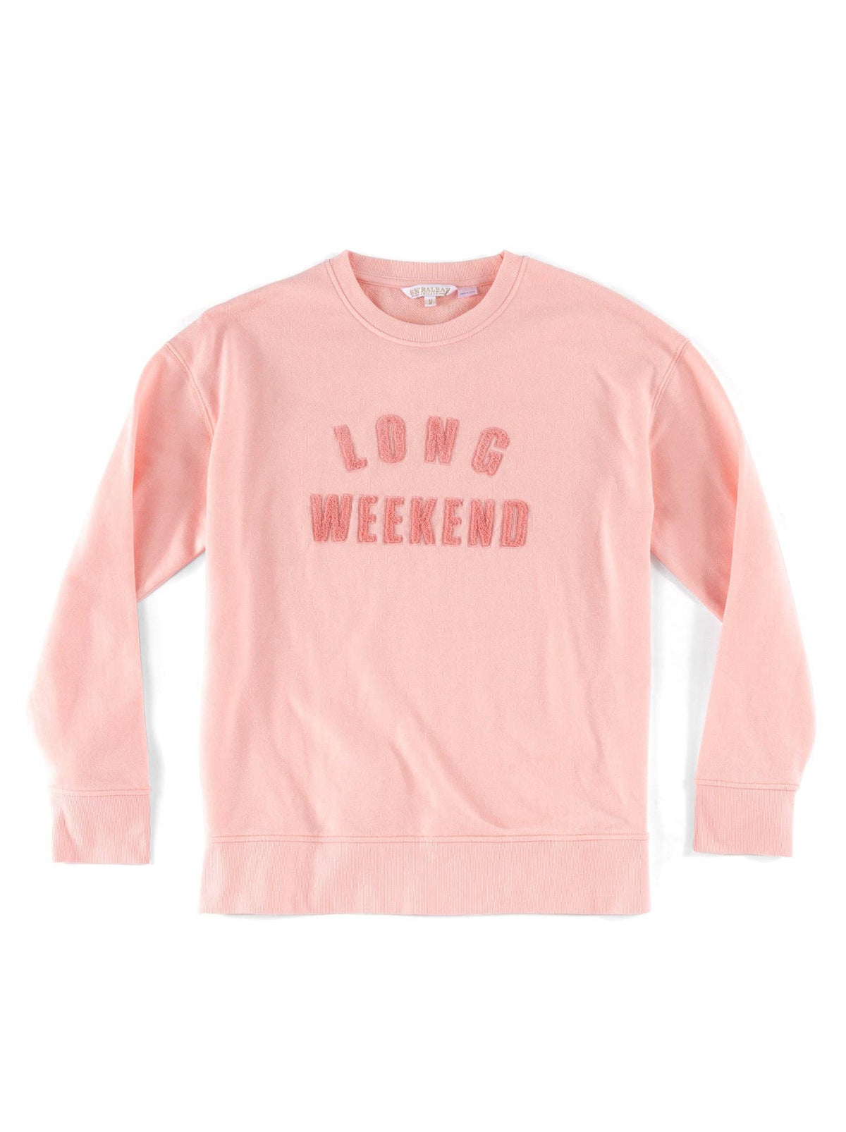 "LONG WEEKEND" SWEATSHIRT, ROSE