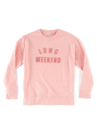 "LONG WEEKEND" SWEATSHIRT, ROSE