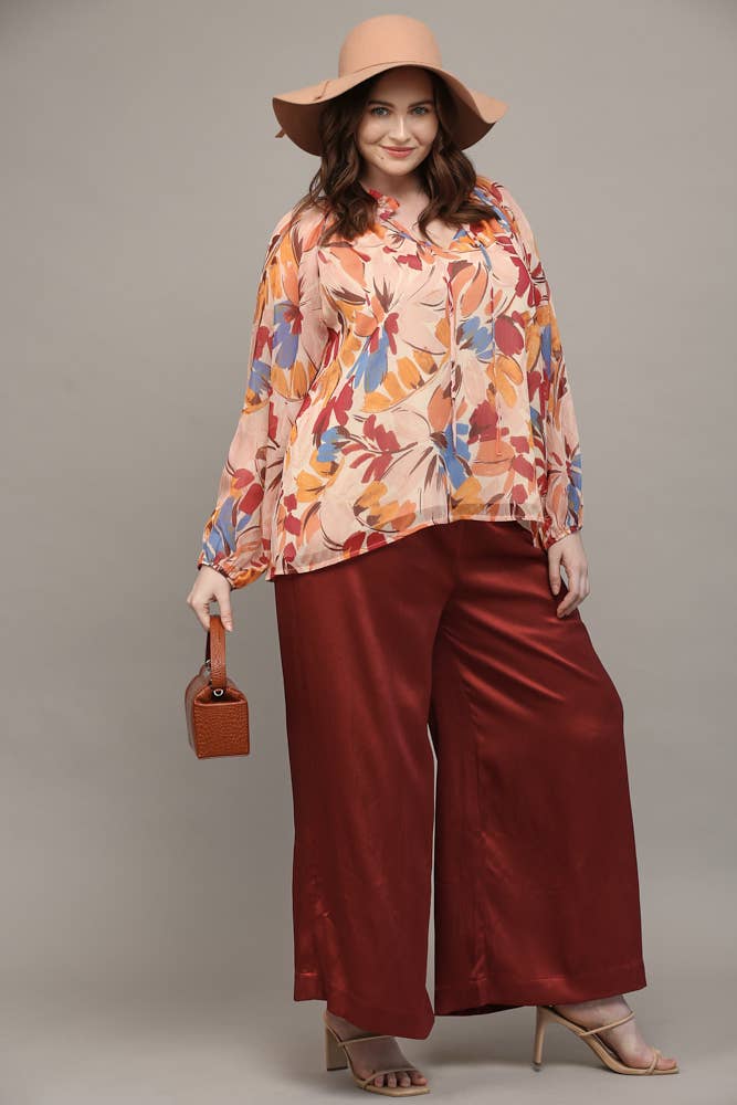 Curvy Miranda Wide Leg Culottes Pants