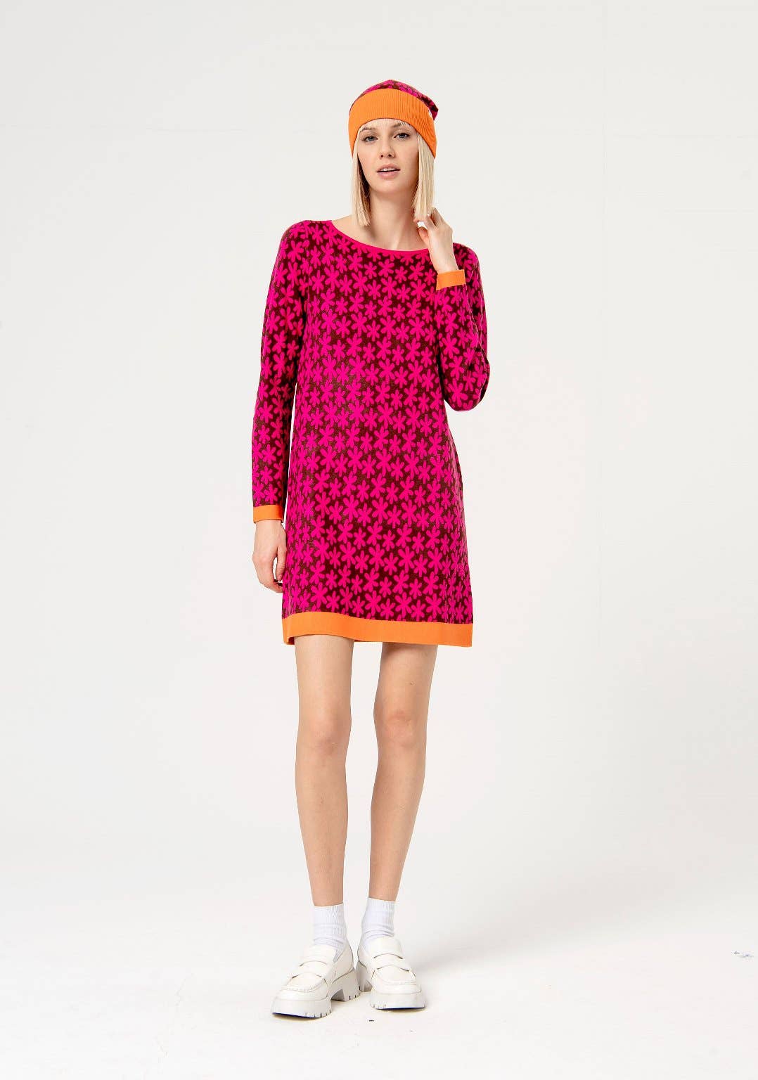 The Joyful Jacquard Sweater Dress