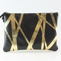 The Metallic Cross-Stripe Everyday Pouch: 2 sizes!