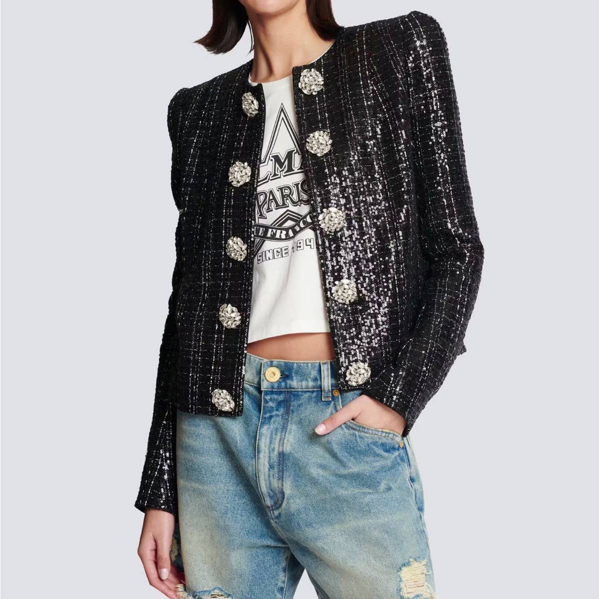 The Terese Sequin Diamond Jacket