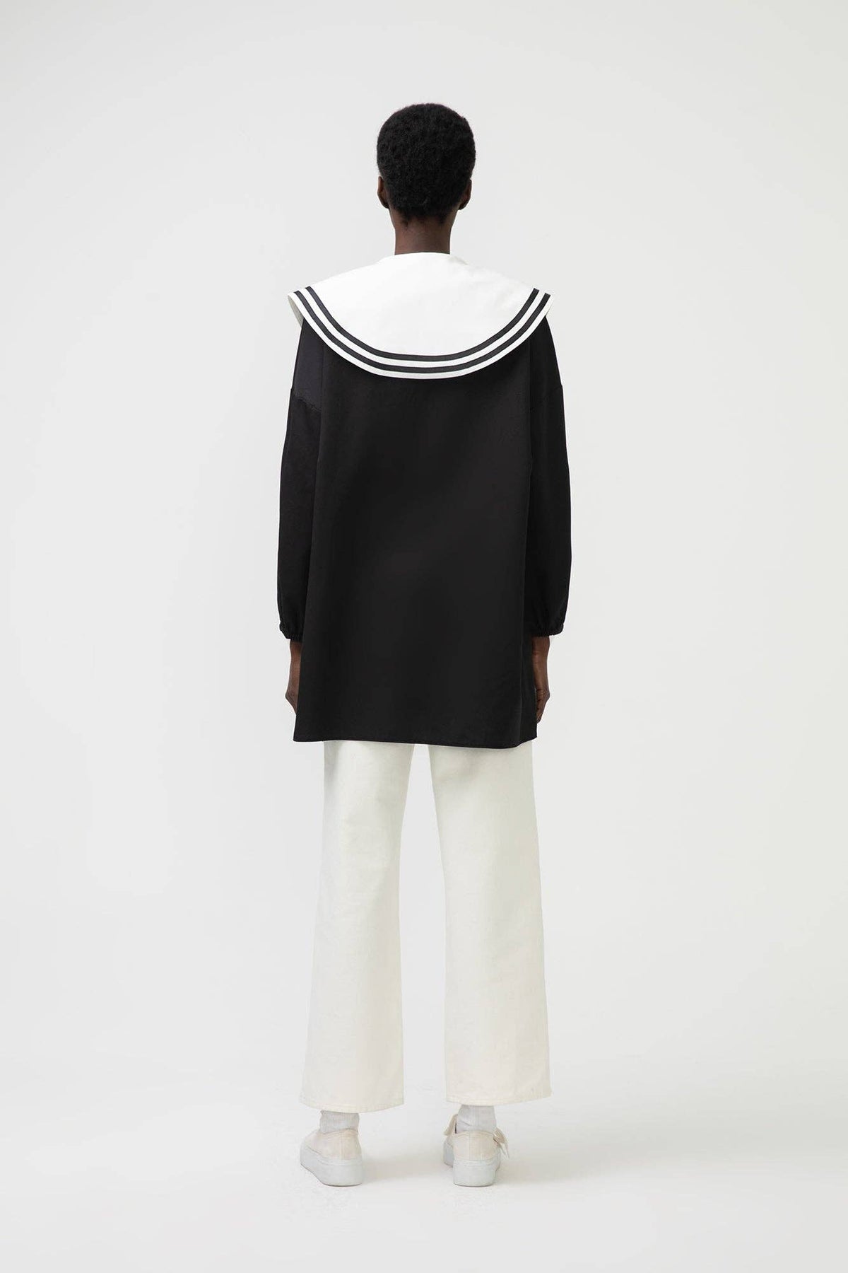 The Penelope Poplin Wide Collar Top