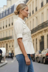 Ruched Floral Top