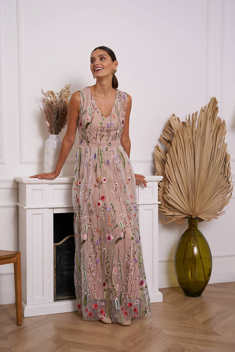 The Savannah Romantic Floral Tulle Dress