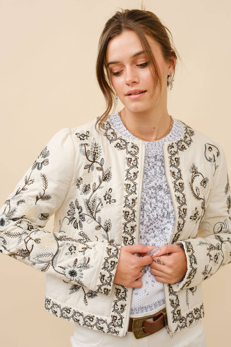 The Amelia Vintage Embroidered Jacket