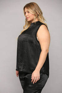 Curvy Satin Breanna Top