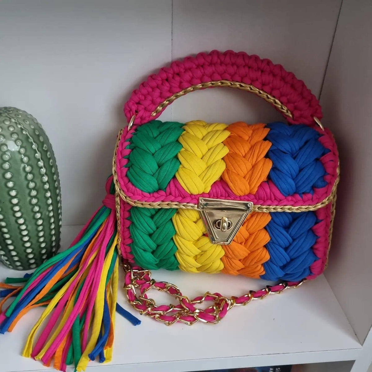 Crochet Rainbow Bag