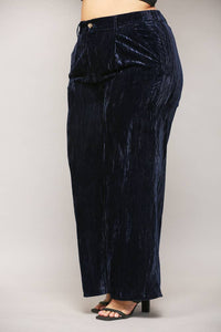 Curvy Chelsea Crinkle Velvet Pants