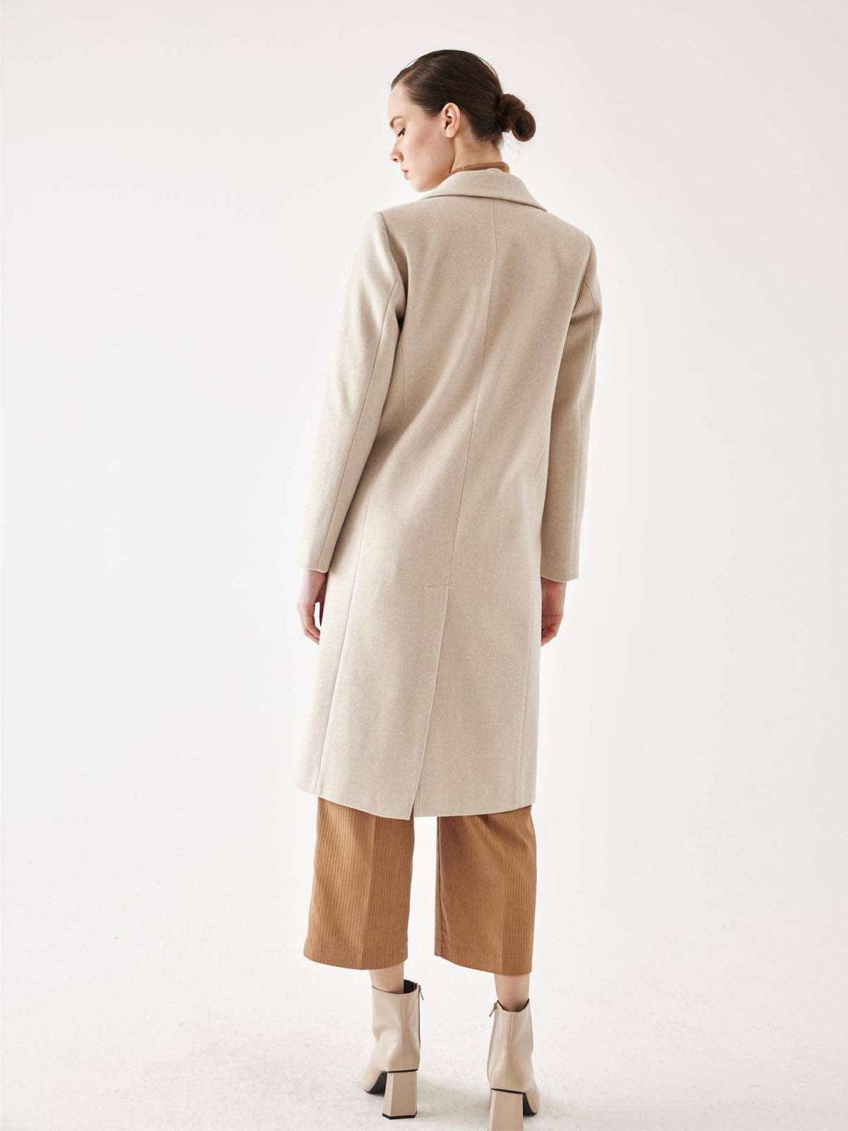 The Georgina Cream Wool Coat