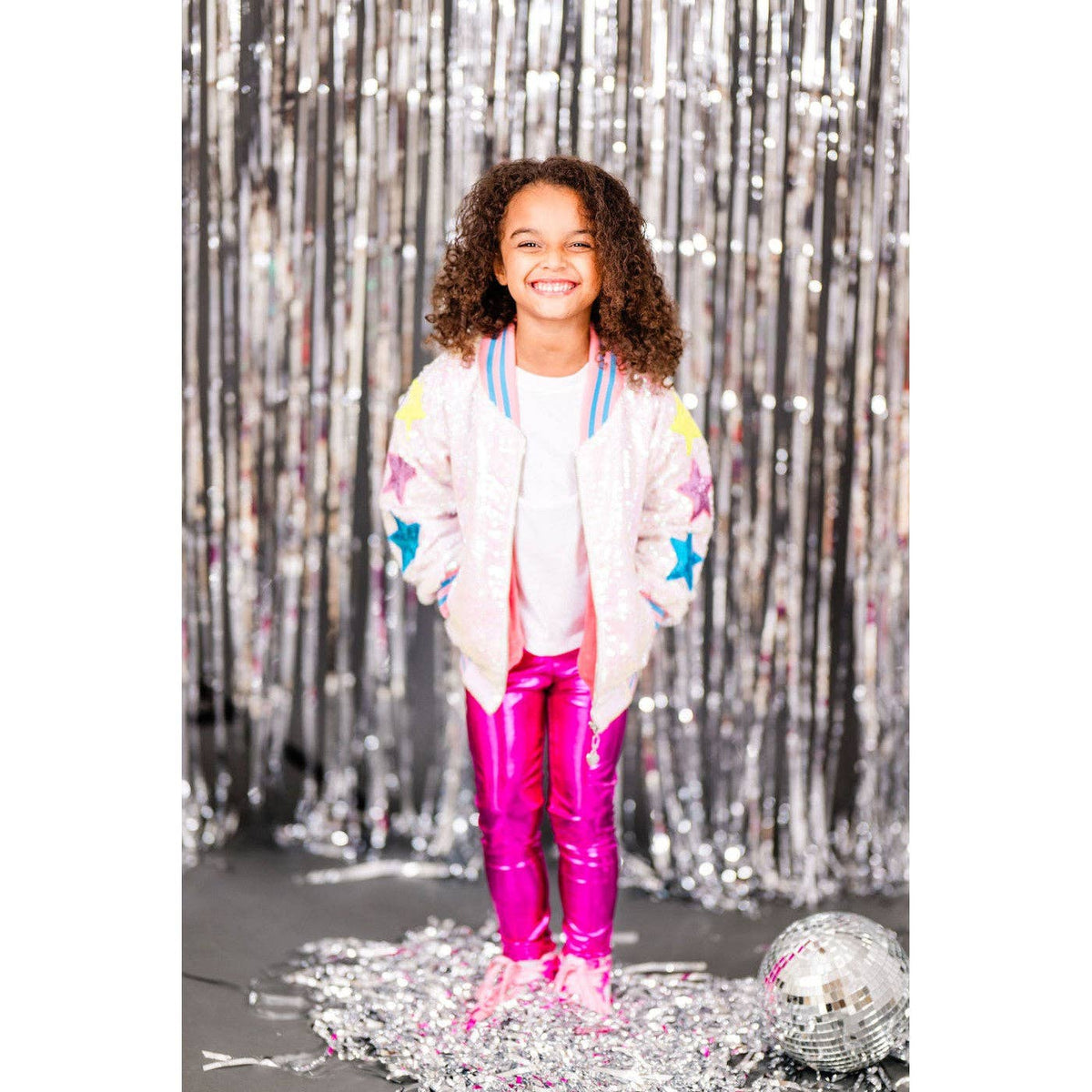 Girls Born to be a Star Sequin Bomber Jacket