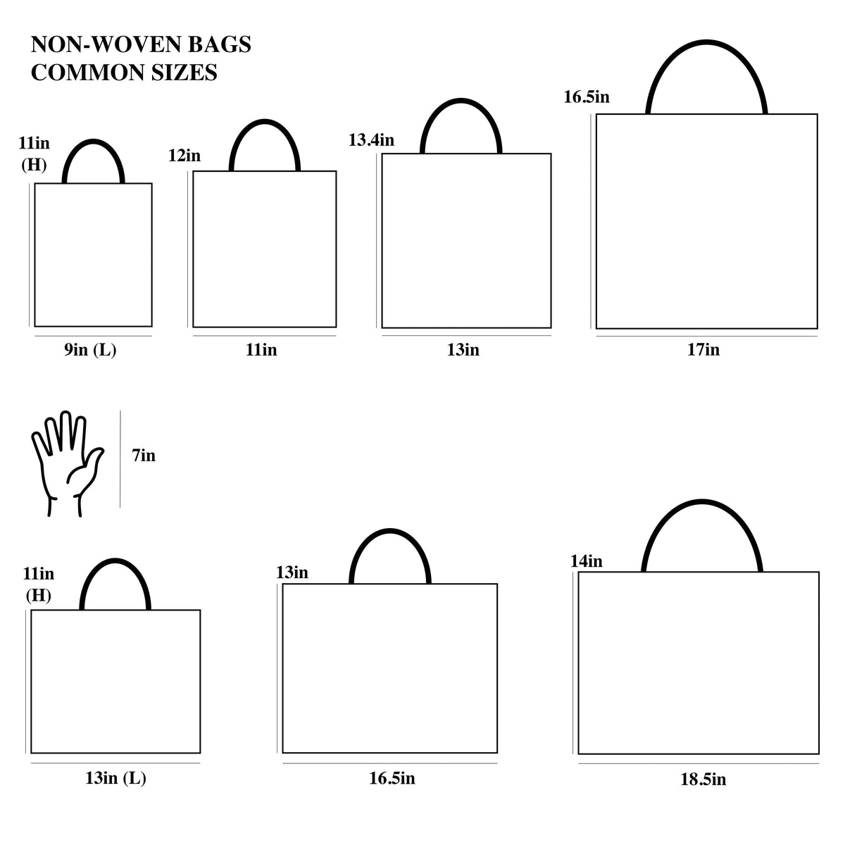 50pcs, 3 Sizes Fashion Girl Collection Non-Woven Gift Bag