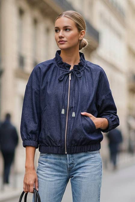 Bianca Denim Zip Up Jacket
