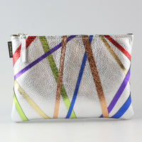 The Metallic Cross-Stripe Everyday Pouch: 2 sizes!