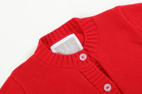 Little Ones Red Christmas Tree Knit Cardigan