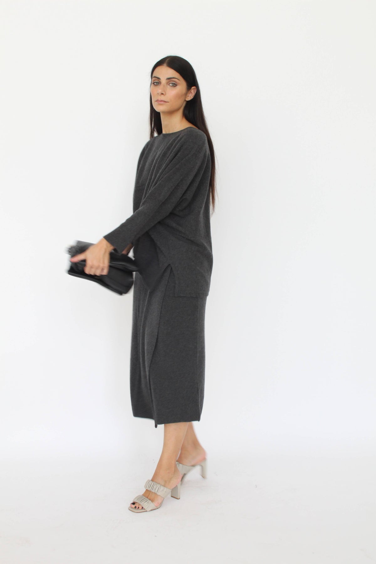 The Allegra Cashmere Blend Wrap Skirt