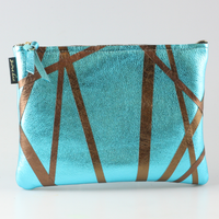 The Metallic Cross-Stripe Everyday Pouch: 2 sizes!