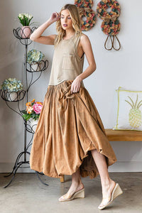 The Sonia Washed Balloon Skirt Dress