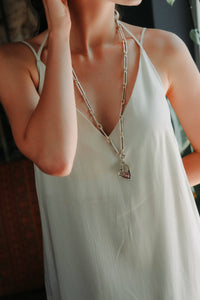 A Touch of Pink Heart Crystal Necklace