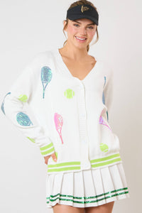 The Ace Tennis Sequins Knit Cardigan