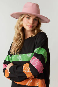 The Jaylene Multicolor Sequin Stripe Sweatshirt