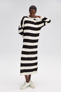 The Valeria Striped Oversized Knit Dress