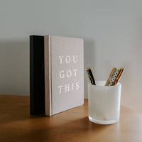 Gift Tan & Gold Fabric Journal: You Got This!