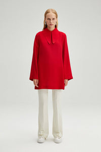 The Rosario Beautiful Red Crepe Tunic