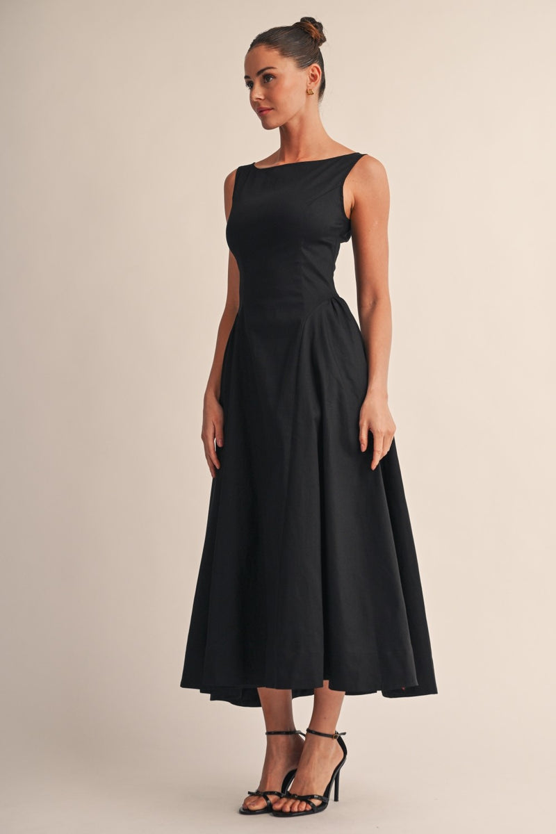 Camille Open Back Midi Dress