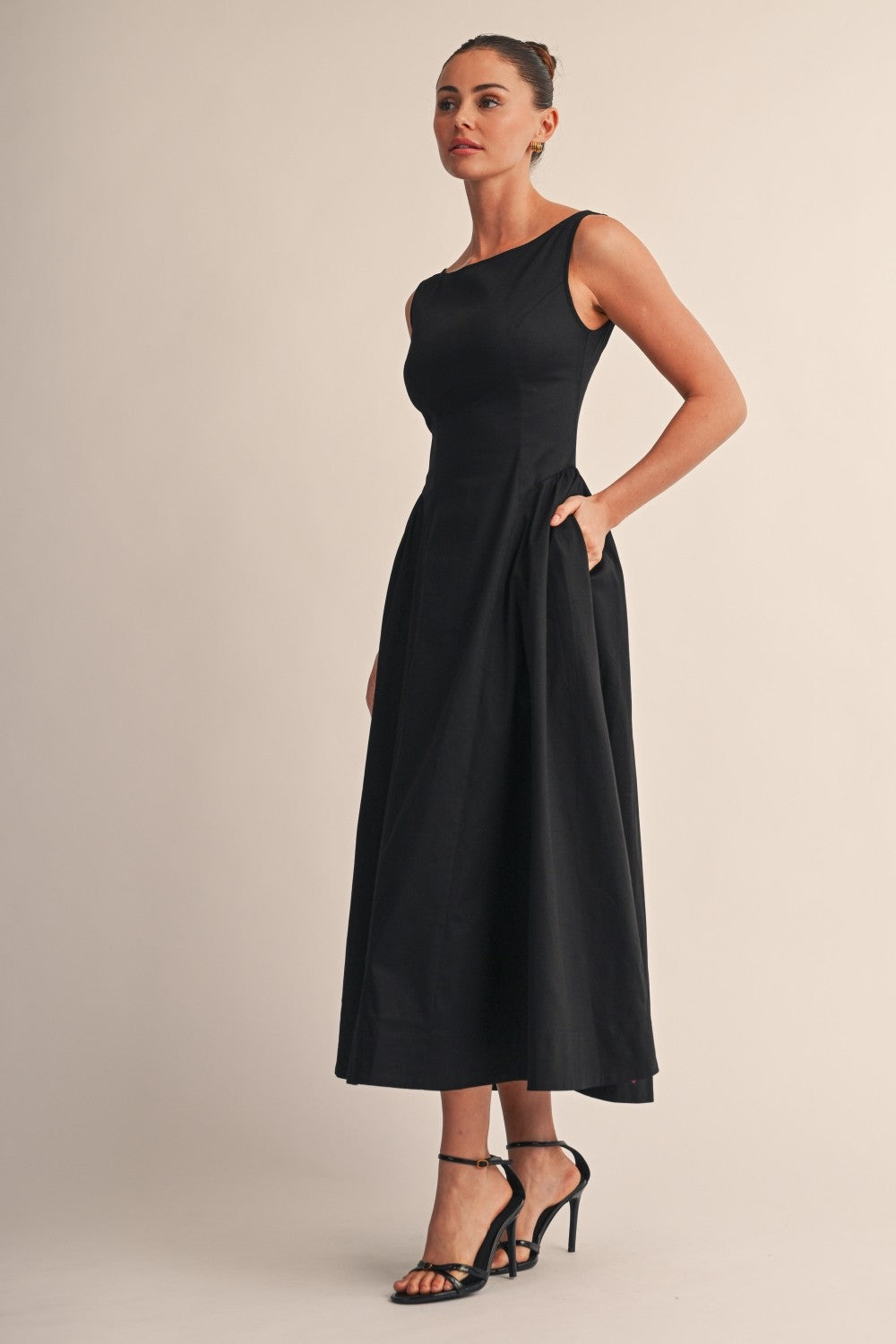 Camille Open Back Midi Dress
