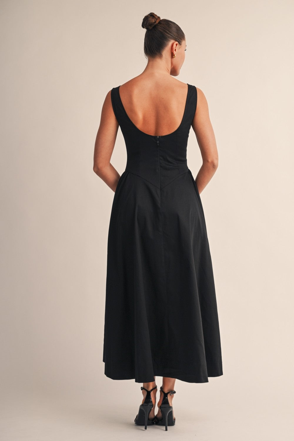 Camille Open Back Midi Dress