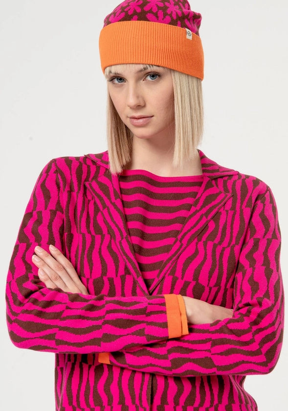 The Elzbeth Knit Floral Fuisha Cap