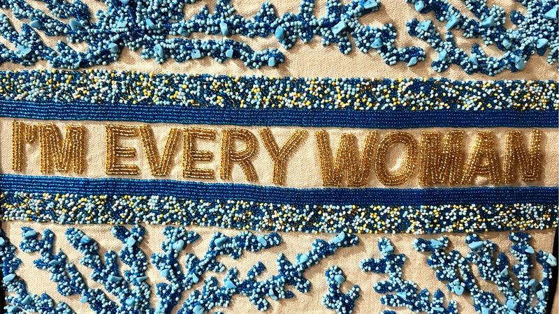 The 'I'm Every Woman' Beaded Catalina Tote
