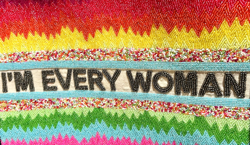 I'm Every Woman Beaded Kaleidoscope Tote