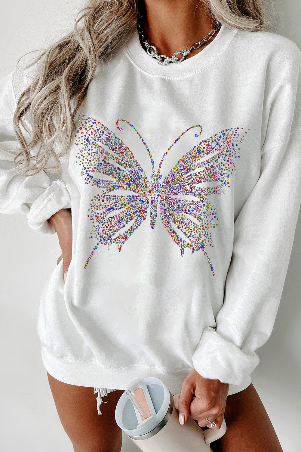 The Bellissima Rhinestone Butterfly Top