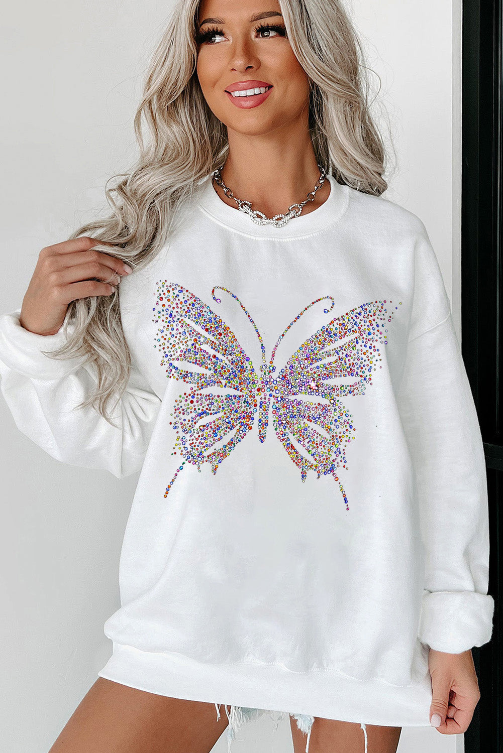 The Bellissima Rhinestone Butterfly Top