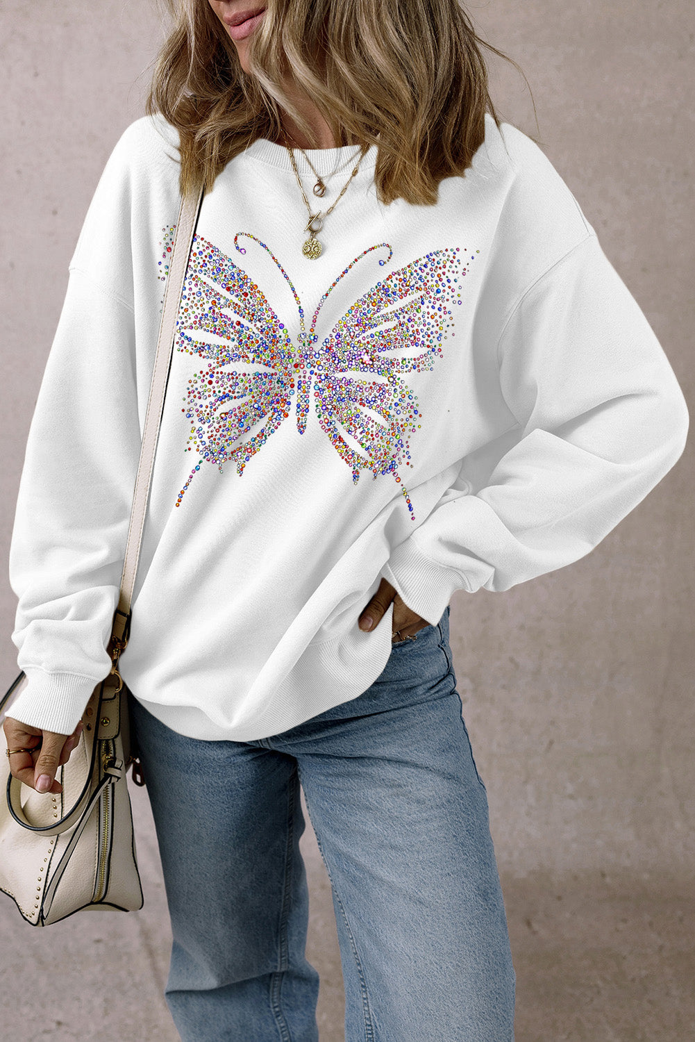 The Bellissima Rhinestone Butterfly Top