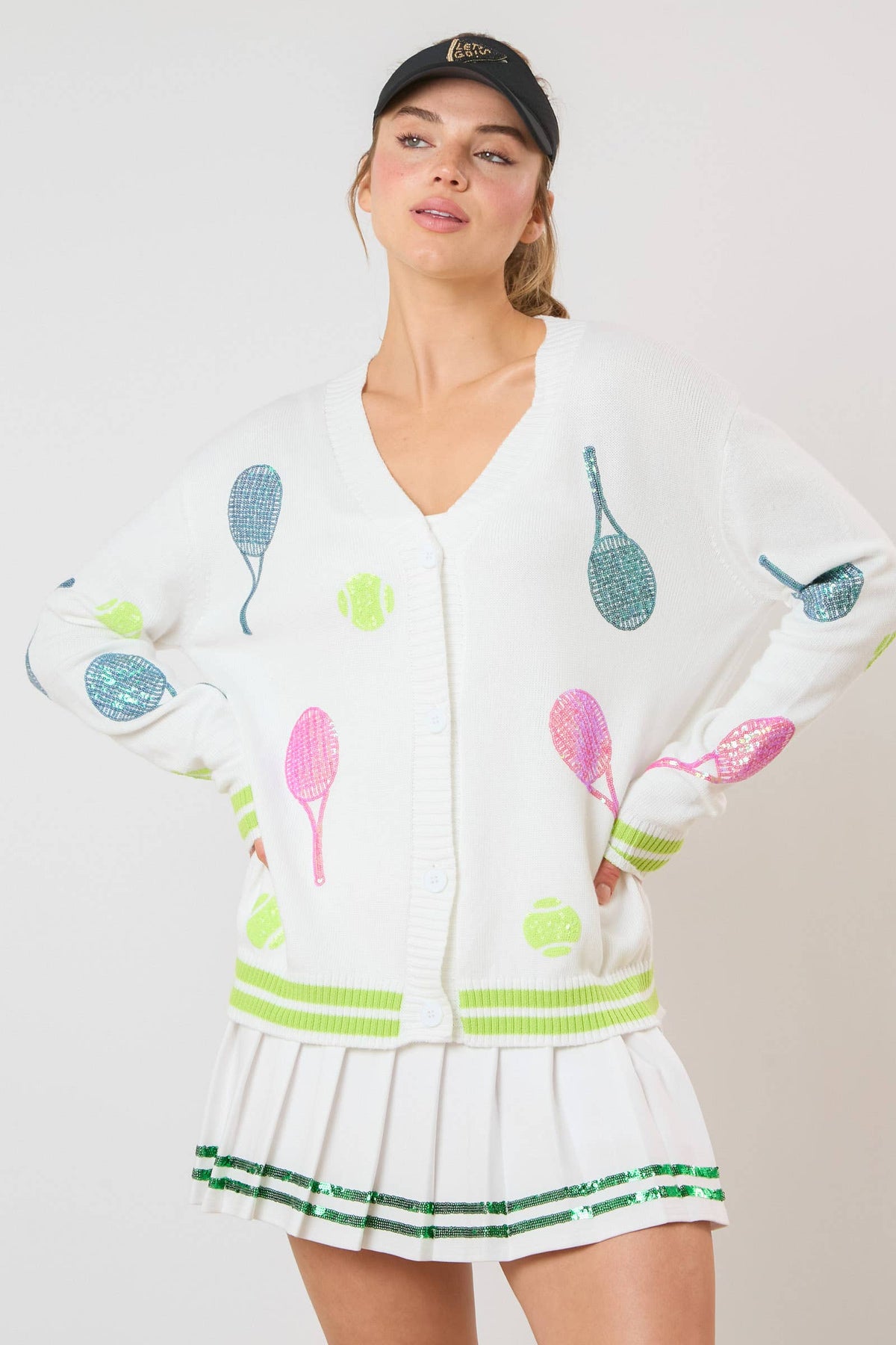 The Ace Tennis Sequins Knit Cardigan