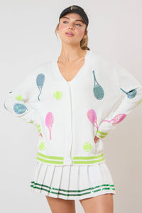 The Ace Tennis Sequins Knit Cardigan